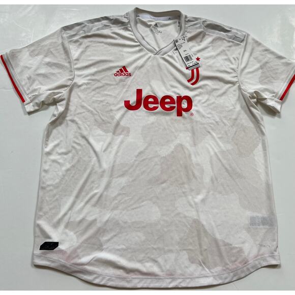 adidas Men's Juventus 19/20 Authentic Away Jersey Raw White DW5462 Size 2XL - Picture 10 of 16
